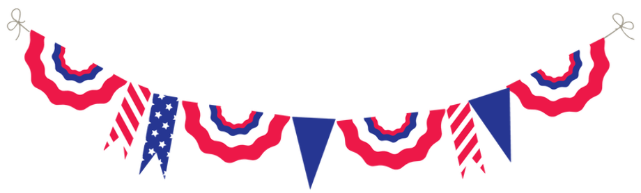 4th of july clip art bunting