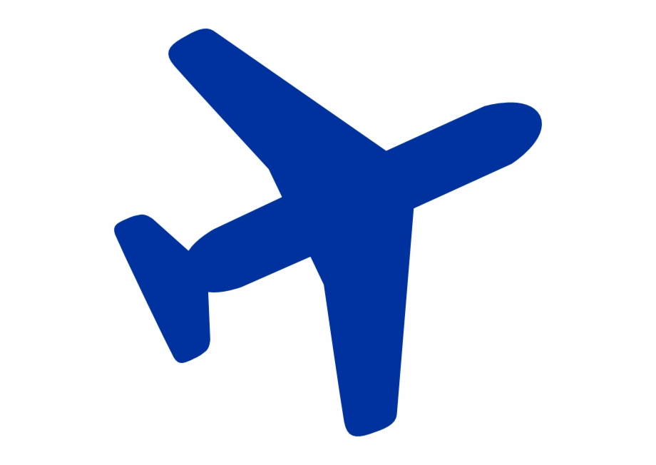 airplane clipart blue