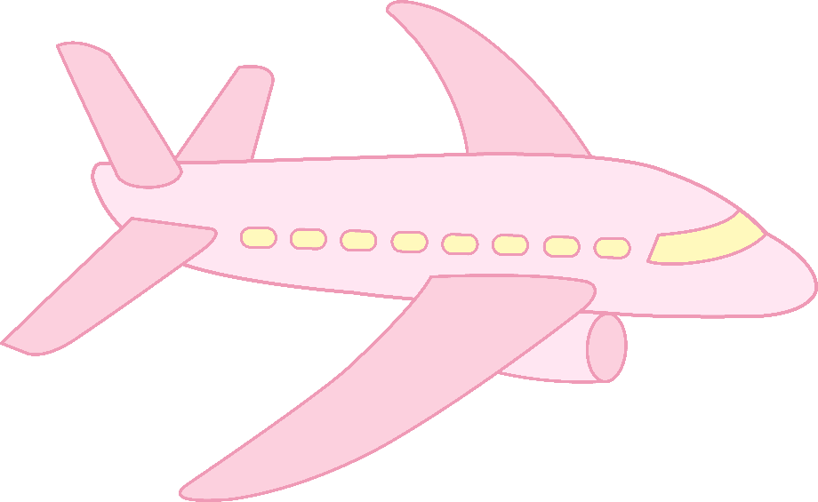 airplane clipart pink