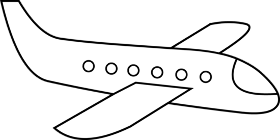 airplane clipart outline
