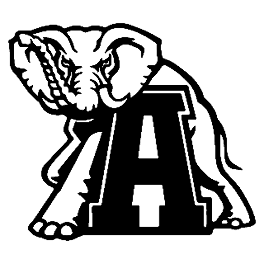 Alabama football logo black.