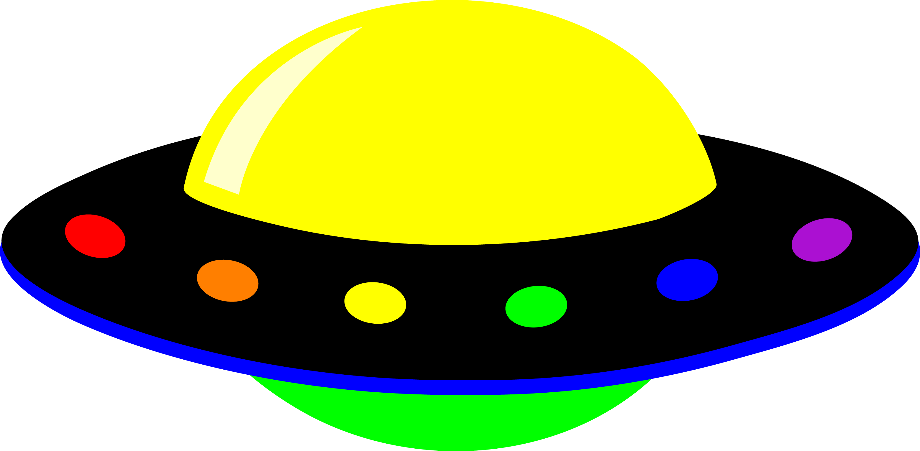 spaceship clipart colorful