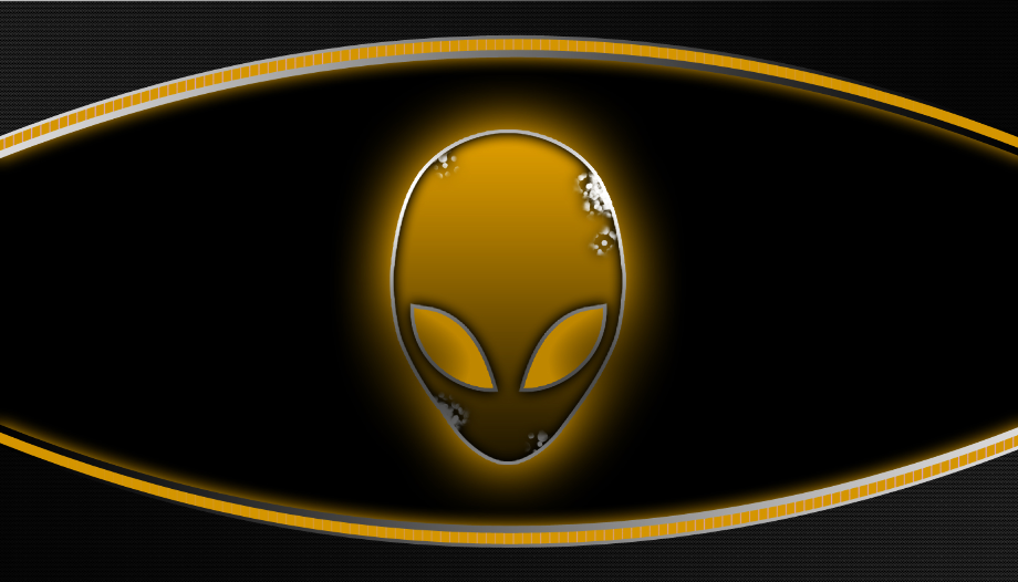 alienware logo gold