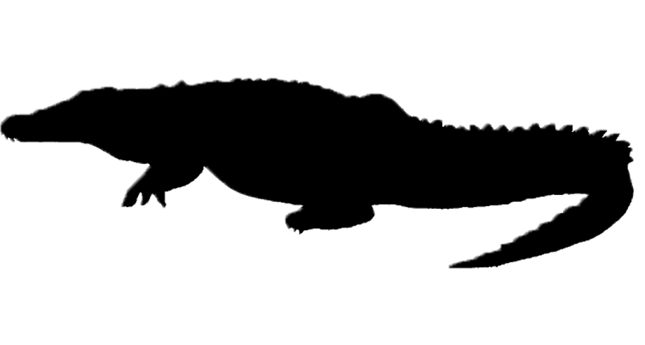 alligator clip art silhouette