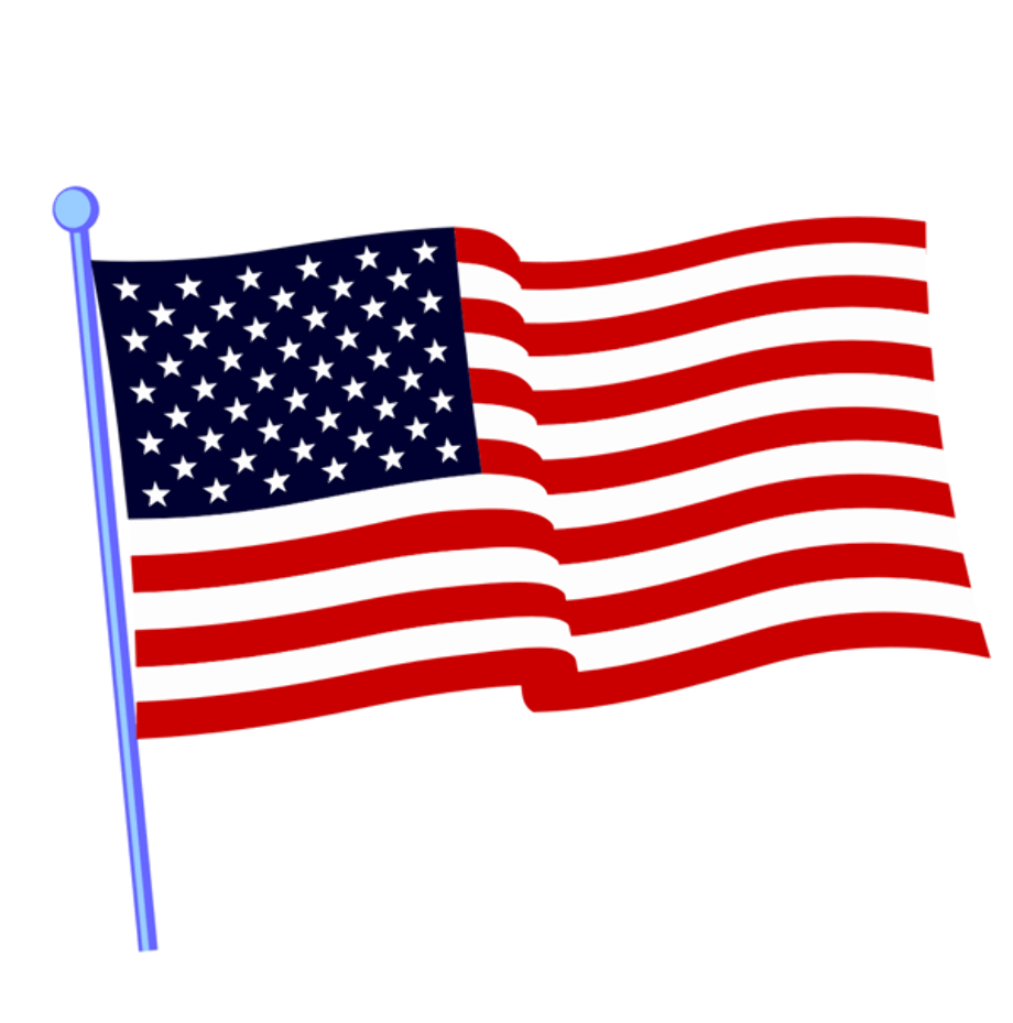american flag clipart faded
