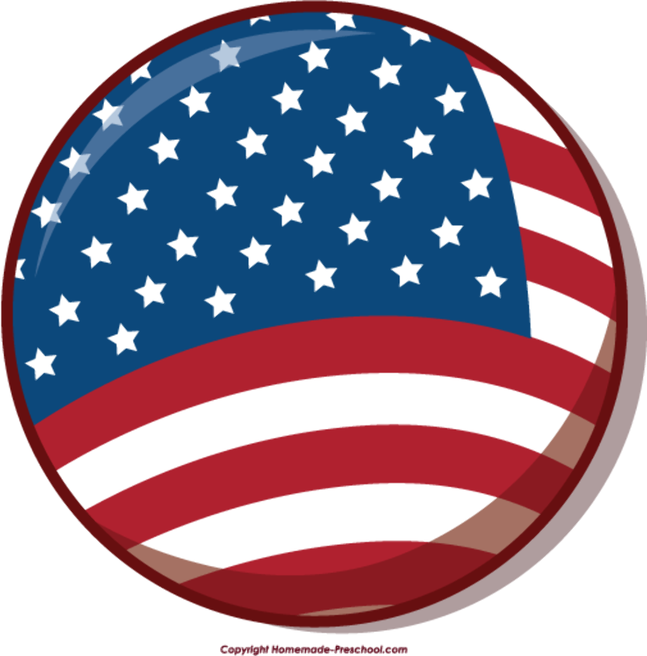 american flag clipart circle