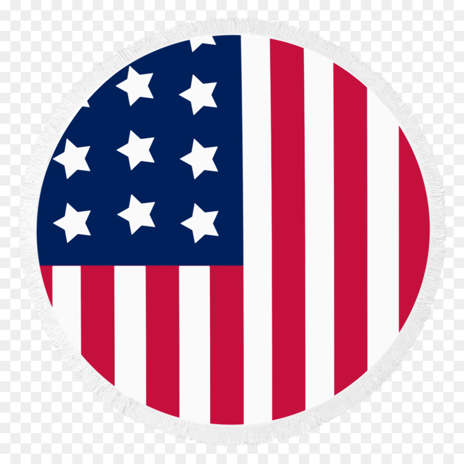 american flag transparent circle