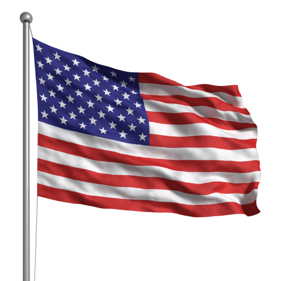 American flag transparent invisible background