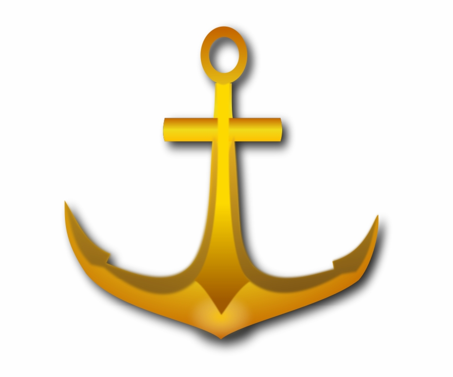 anchor clipart gold
