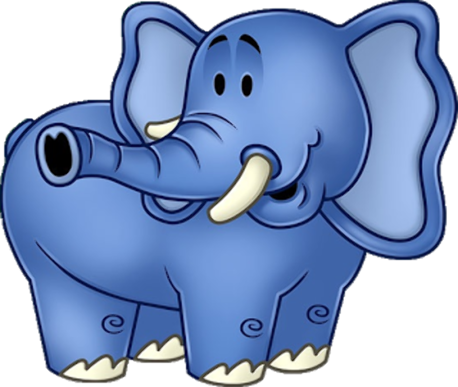 elephant clipart blue