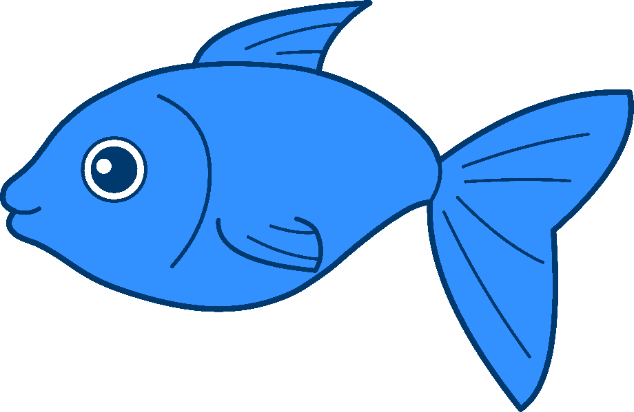 fish clipart blue