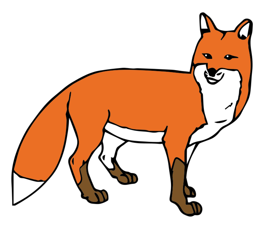 fox clipart running