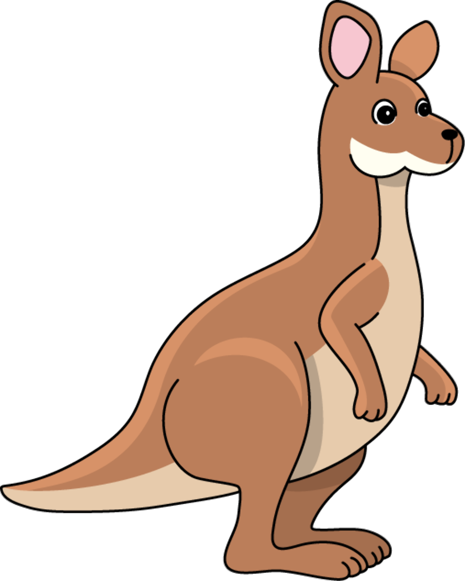 kangaroo clipart waving