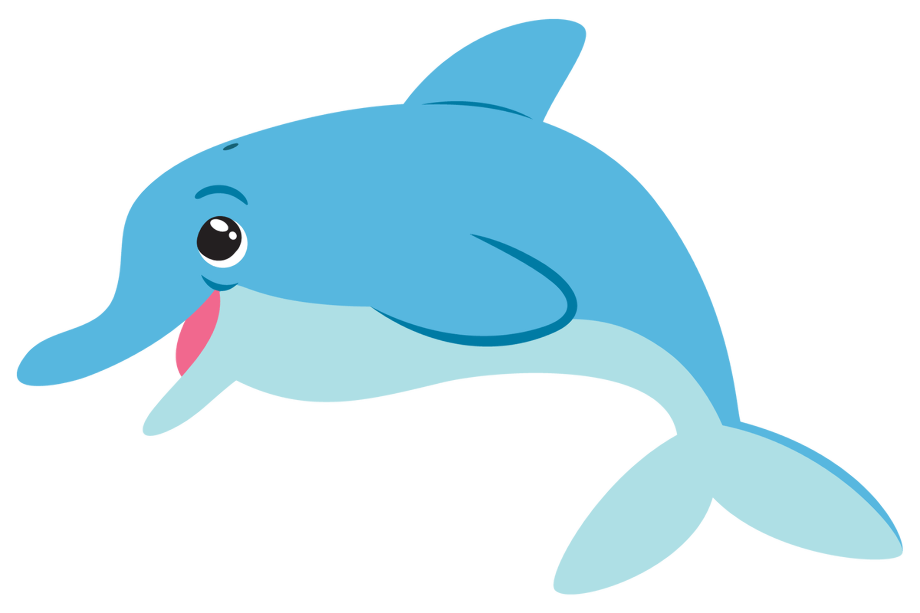 dolphin clipart kawaii