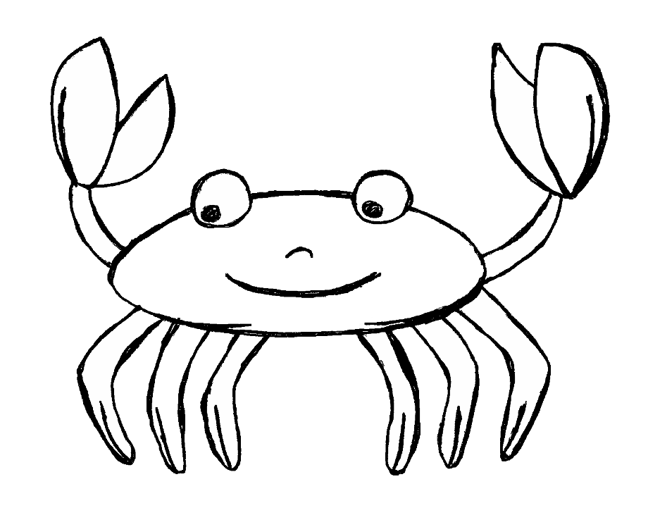 crab clipart white