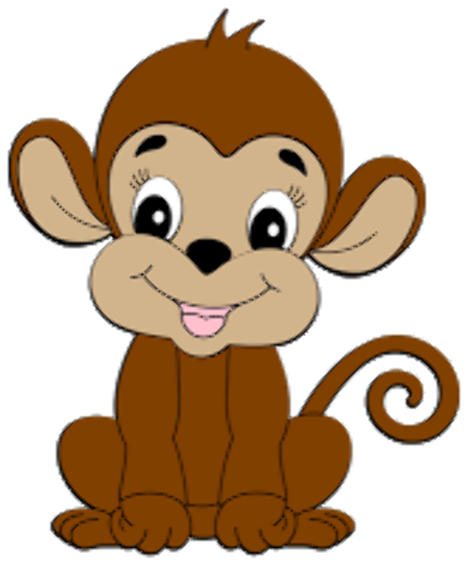 monkey clipart cute cartoon
