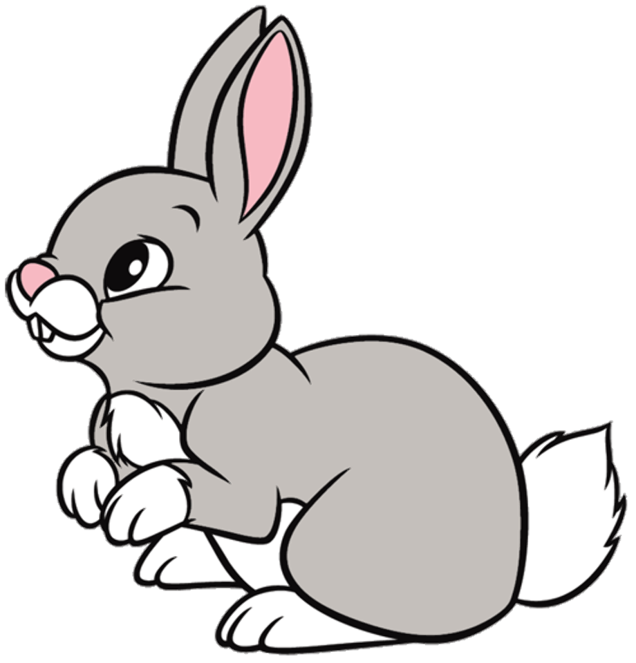 rabbit clipart gray