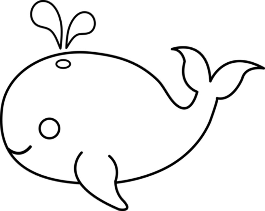 whale clipart black and white