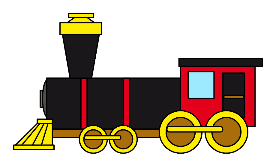 train clipart red
