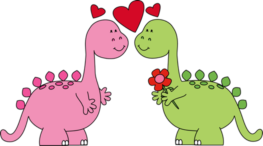 valentines clip art dinosaur
