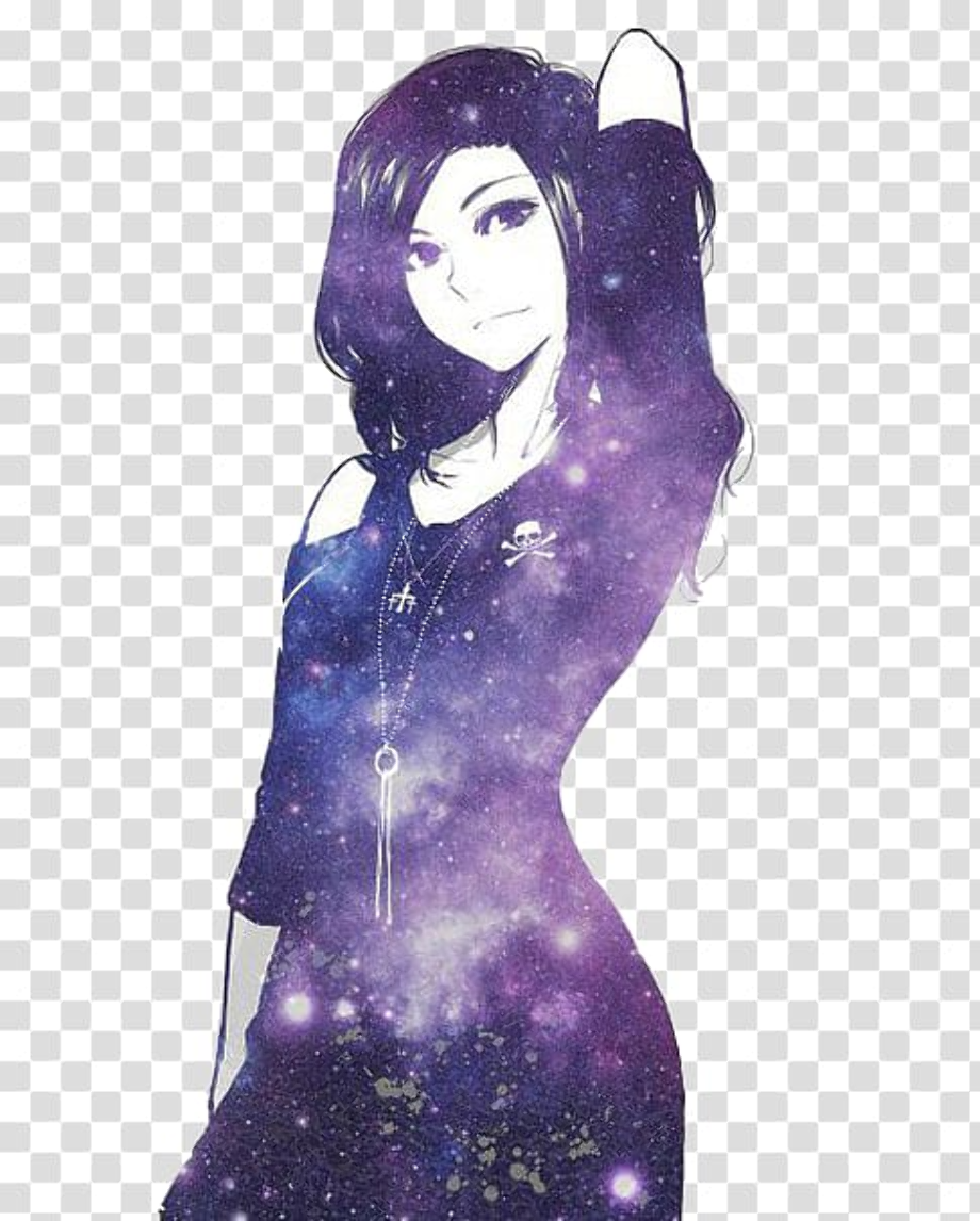 anime transparent galaxy