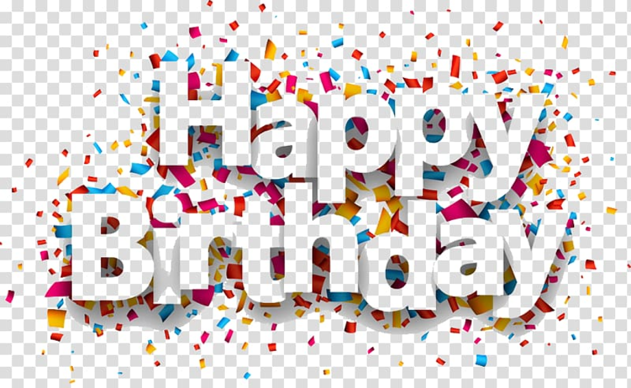 confetti transparent background happy birthday