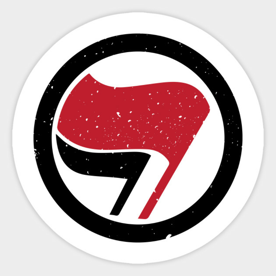 antifa logo flag