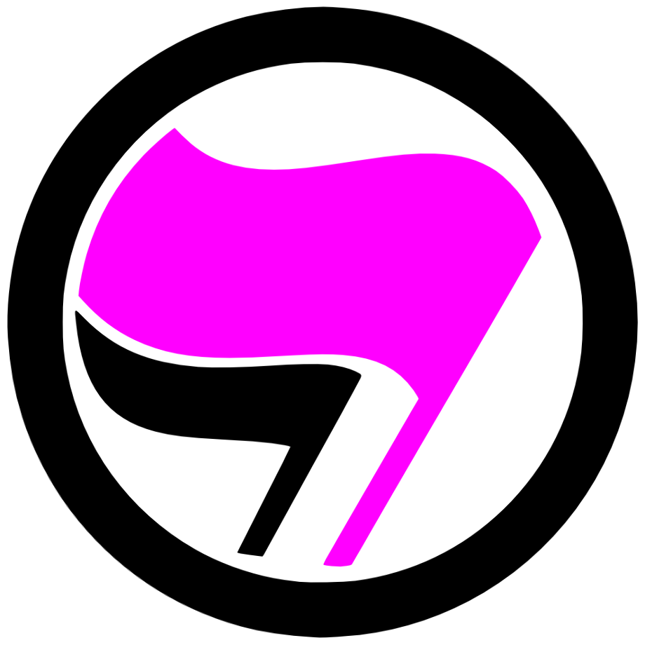 antifa logo pink