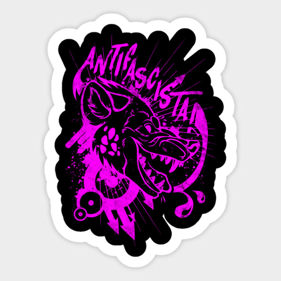 antifa logo pink