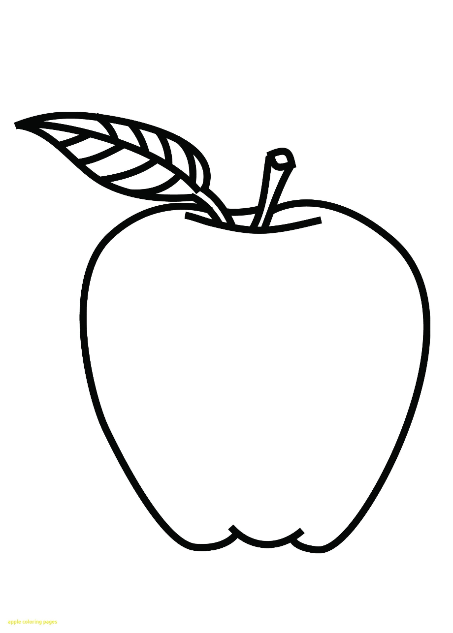 apple clipart black and white coloring page