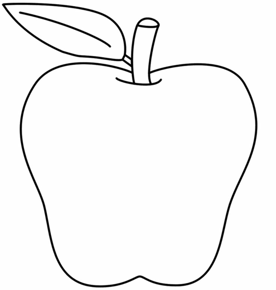 apple clipart black and white preschool