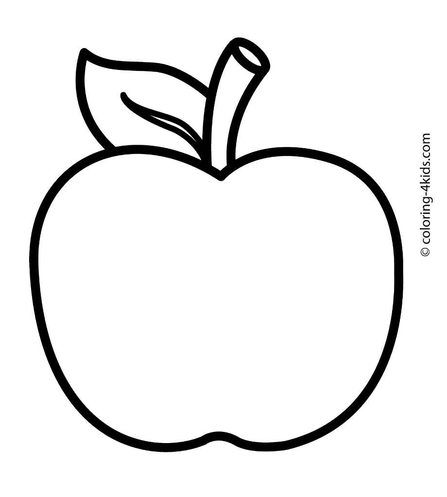 apple clipart black and white printable