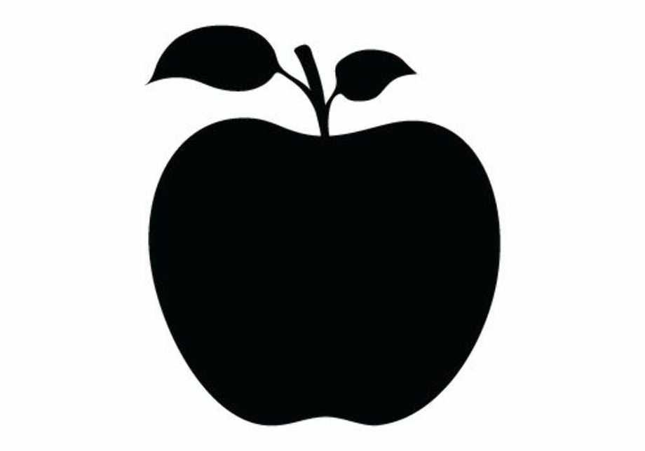 Download High Quality Apple Clipart Black And White Silhouette