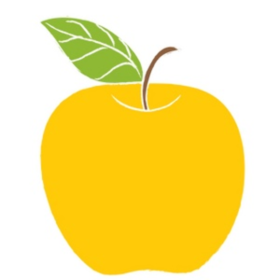 Желтое яблоко мультяшный
