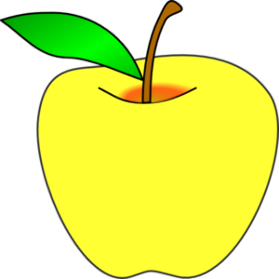 apple clipart yellow