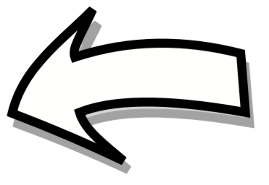 arrow clipart black and white curved