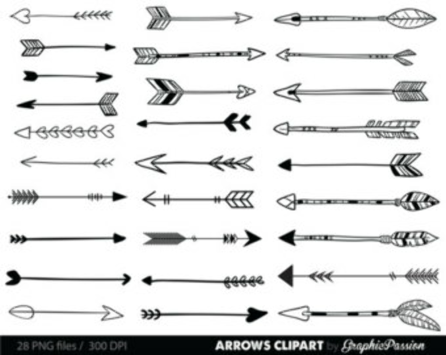 arrow clipart black and white rustic