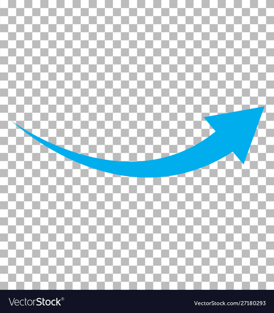 arrow transparent background blue