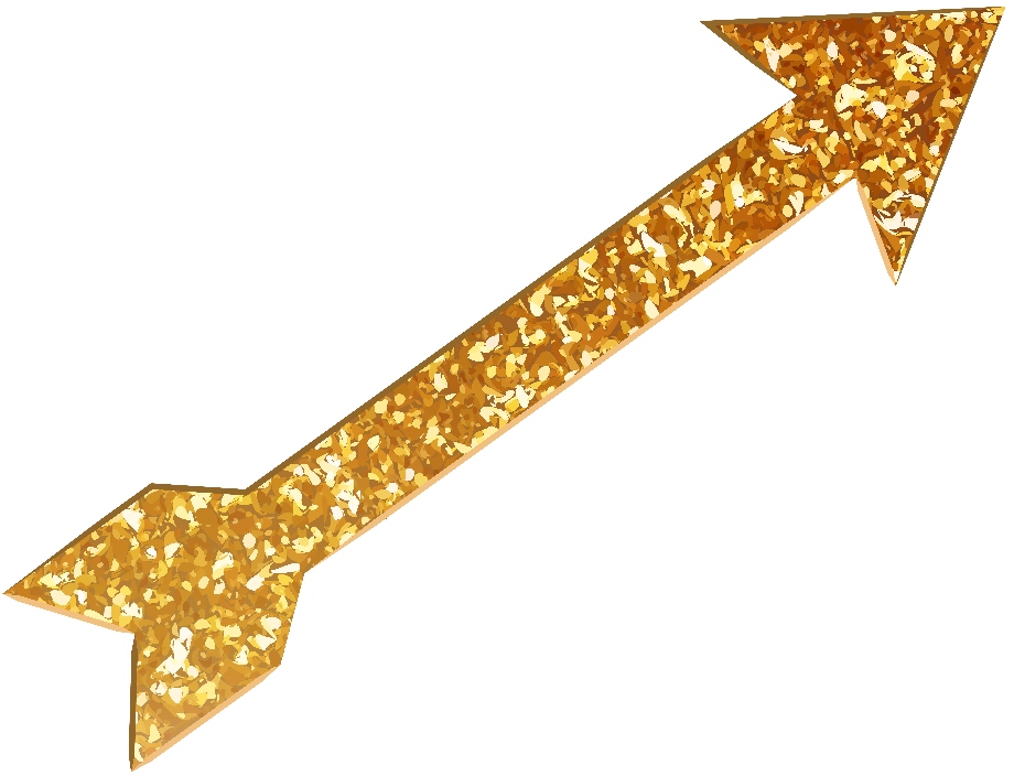 arrow transparent gold