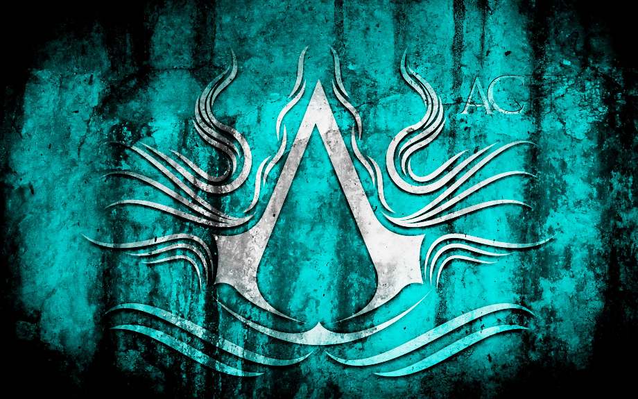 assassins creed logo blue