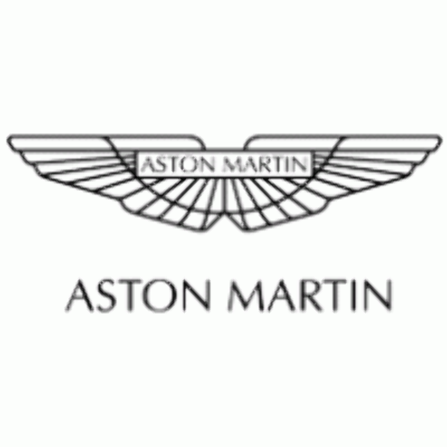 aston martin logo white