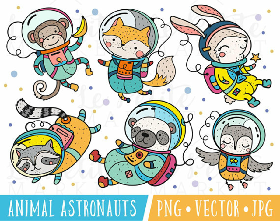 astronaut clipart cute