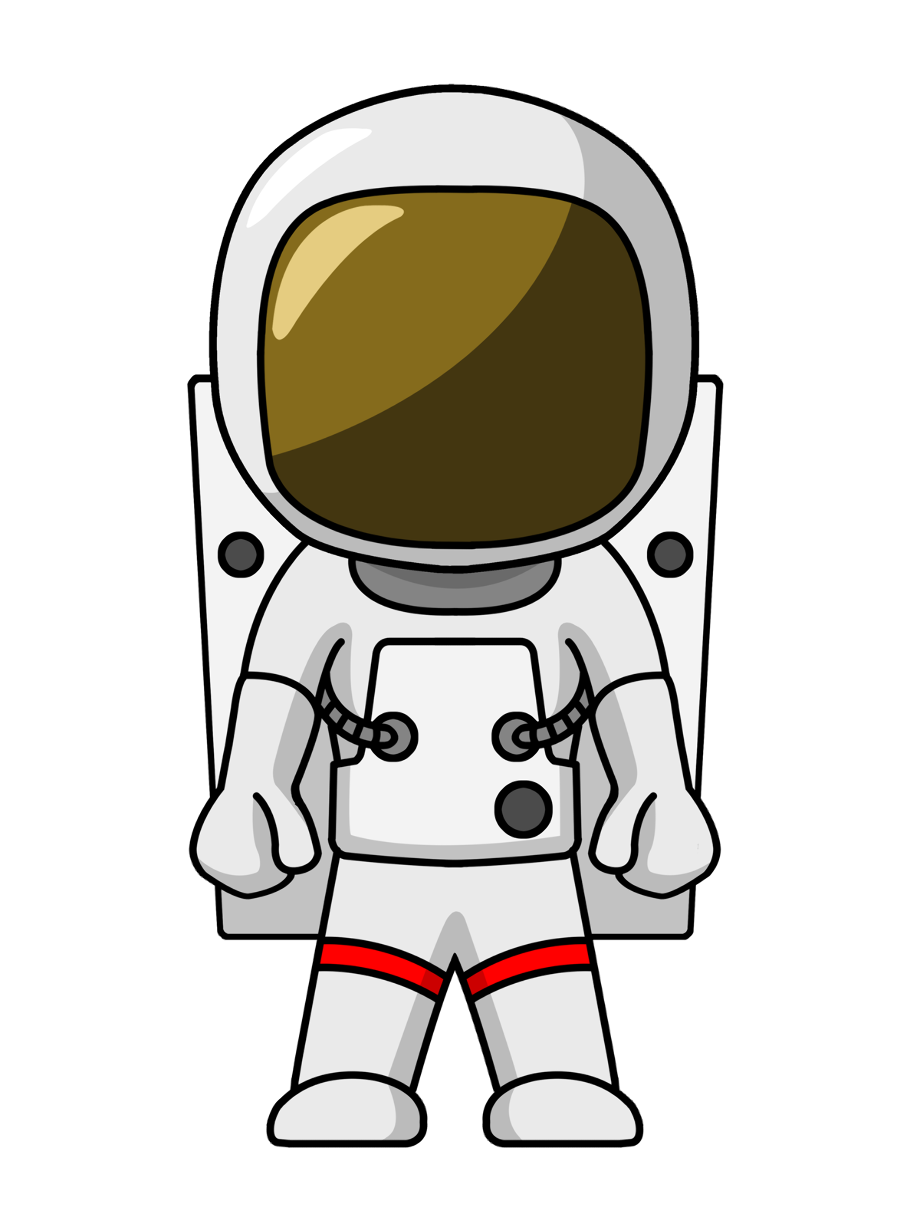 astronaut clipart vector