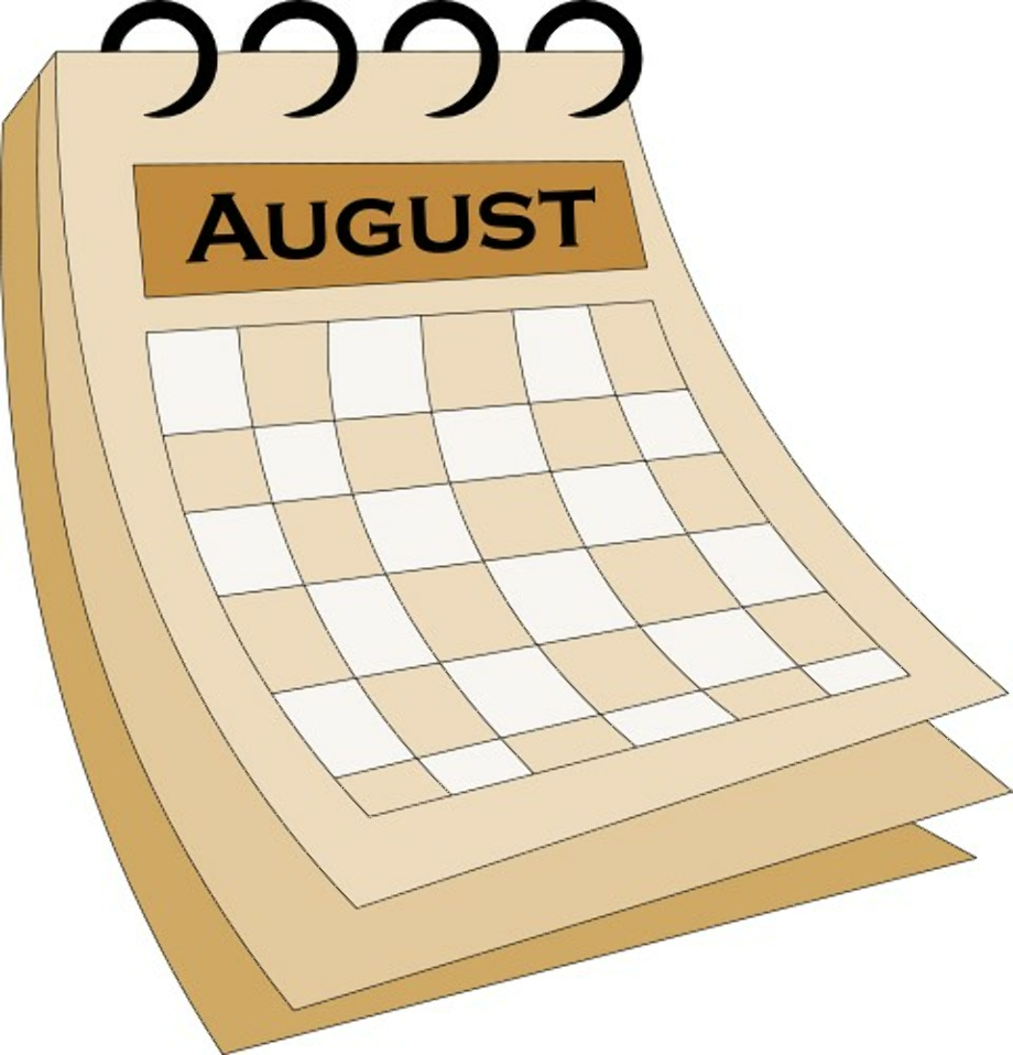 calendar clipart august
