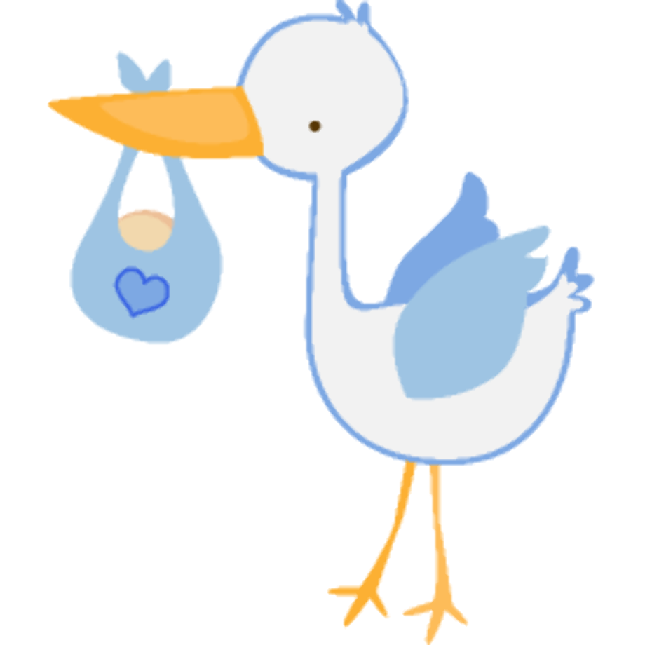 baby boy clipart stork