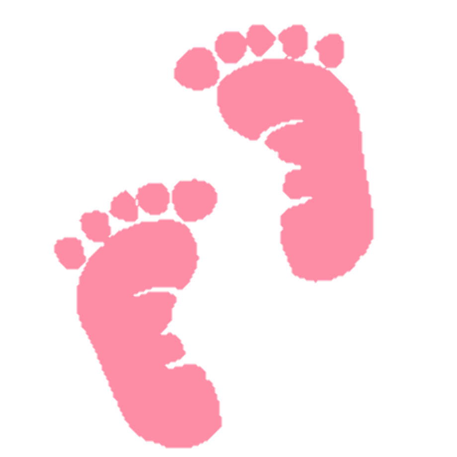 feet clipart pink