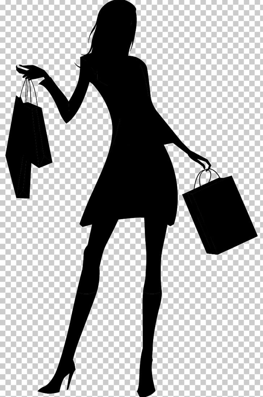 shopping clipart silhouette