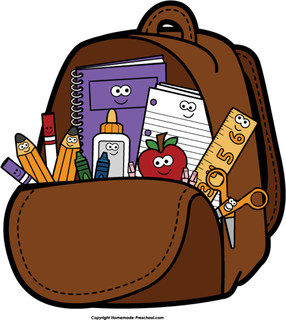 backpack clipart packing