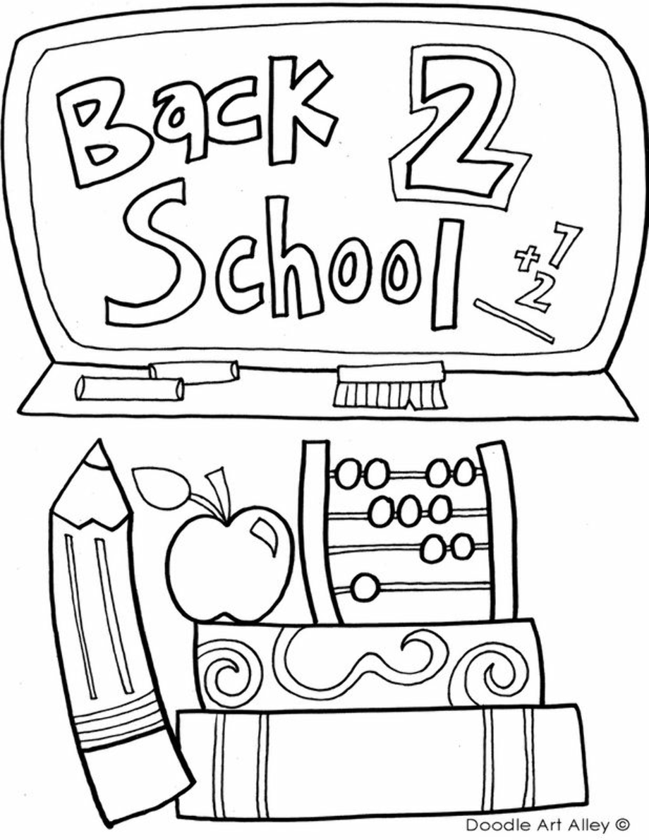 back to school clipart coloring