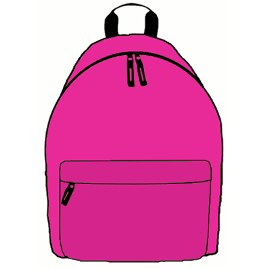 backpack clipart pink